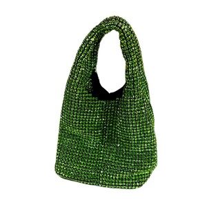 GREEN RHINESTONE PURSE